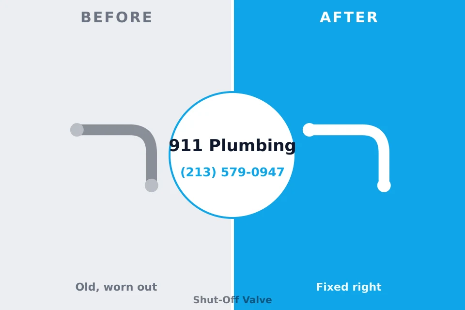 Before and after: plumbing repair Sorrento, LA